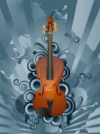 Illustration for Vector illustration of music background with musical notes - Royalty Free Image