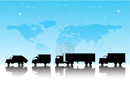 Illustration for Vector illustration of a trucks - Royalty Free Image