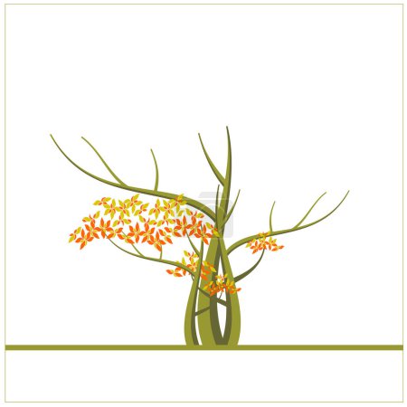 Illustration for Vector illustration of the tree with flowers - Royalty Free Image