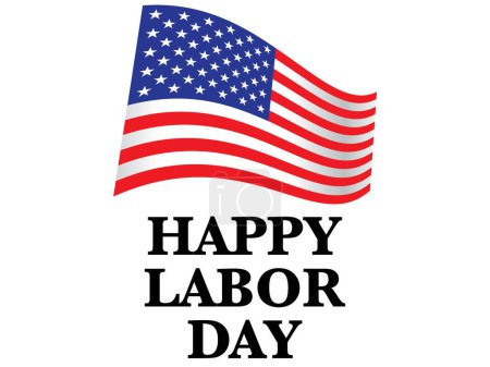 Illustration for Usa labor day banner. vector illustration - Royalty Free Image