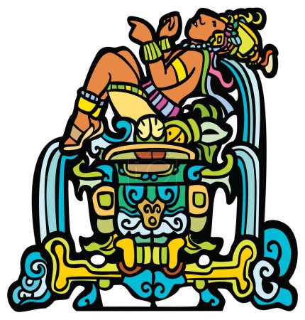 Ilustración de Vector de estilo azteca mexicano - Imagen libre de derechos
