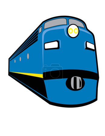 Illustration for Cartoon image of the train. vector art - Royalty Free Image