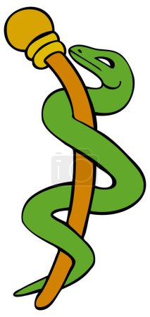 Téléchargez les illustrations : Icône de serpent, illustration vectorielle - en licence libre de droit