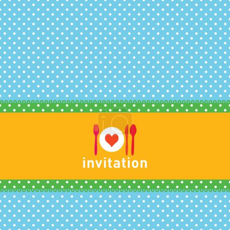 Illustration for Invitation greeting card design, vector graphic illustration - Royalty Free Image