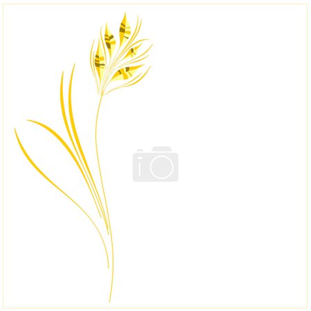 Illustration for Yellow plant, vector illustration - Royalty Free Image