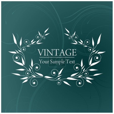 Illustration for Vector vintage background with decorative elements for design - Royalty Free Image
