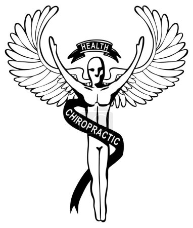 Ilustración de Cuerpo humano con el símbolo de una salud humana. ilustración vectorial sobre un fondo blanco. - Imagen libre de derechos