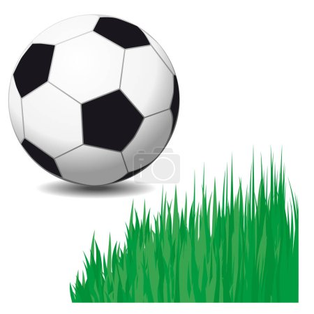 Téléchargez les illustrations : Ballon de football, illustration vectorielle - en licence libre de droit