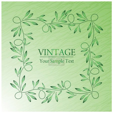 Ilustración de Fondo vintage con adorno floral para el diseño - Imagen libre de derechos
