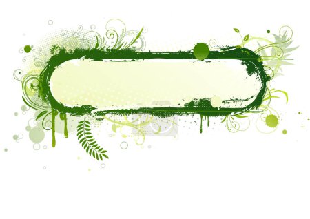 Ilustración de Vector banner verde con manchas - Imagen libre de derechos
