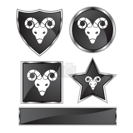Illustration for Vector illustration of emblem and badge logo. set of emblem and sticker stock vector illustration. - Royalty Free Image