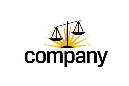 Ilustración de Logotipo de la empresa sobre fondo negro - Imagen libre de derechos