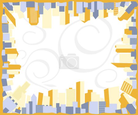 Illustration for City background with buildings and houses. - Royalty Free Image