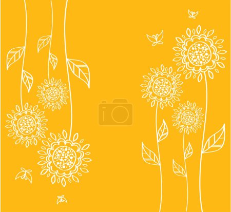 Ilustración de Patrón sin costuras con fondo floral abstracto - Imagen libre de derechos