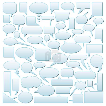 Illustration for Speech bubbles on the white background - Royalty Free Image
