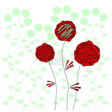 Illustration for Abstract background with poppy - Royalty Free Image