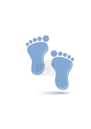 Ilustración de Icono de huellas de pies. ilustración vectorial - Imagen libre de derechos