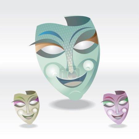 Illustration for Masks icons, vector illustration - Royalty Free Image