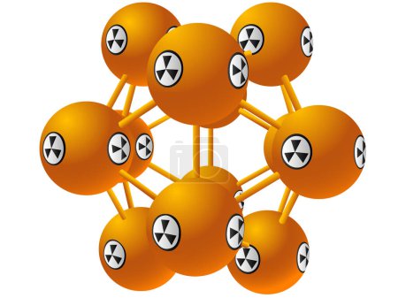 Illustration for Render of atomic structure, vector illustration - Royalty Free Image