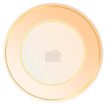 Ilustración de Marco de círculo vacío con color dorado - Imagen libre de derechos