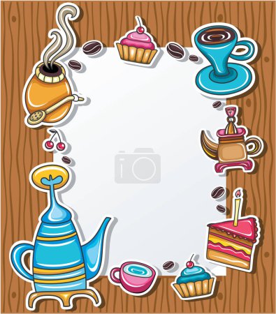 Ilustración de Vector conjunto de colorido café tienda - Imagen libre de derechos