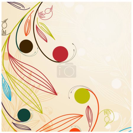 Illustration for Colorful floral background, vector illustration - Royalty Free Image