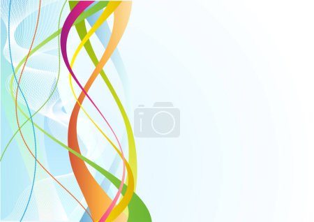 Illustration for Colorful abstract waves vector background - Royalty Free Image