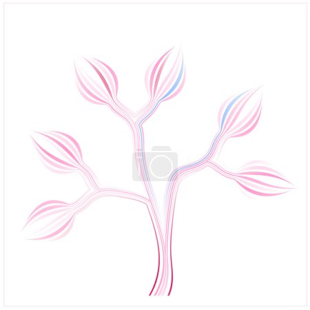 Illustration for Vector pink floral decorative element - Royalty Free Image