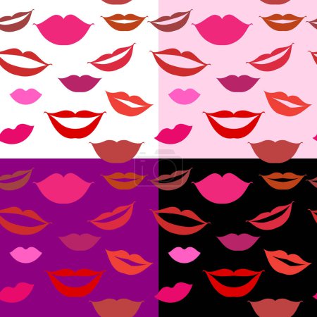 Illustration for Seamless background of lips. - Royalty Free Image