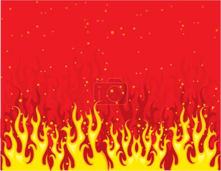 Téléchargez les illustrations : Illustration de vecteur de feu rouge brûlant - en licence libre de droit