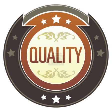 Ilustración de Etiqueta o insignia de calidad de calidad, ilustración vectorial - Imagen libre de derechos