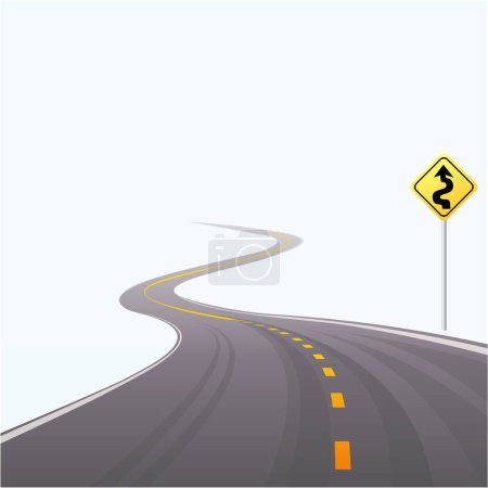 Illustration for Highway in white background, vector illustration - Royalty Free Image