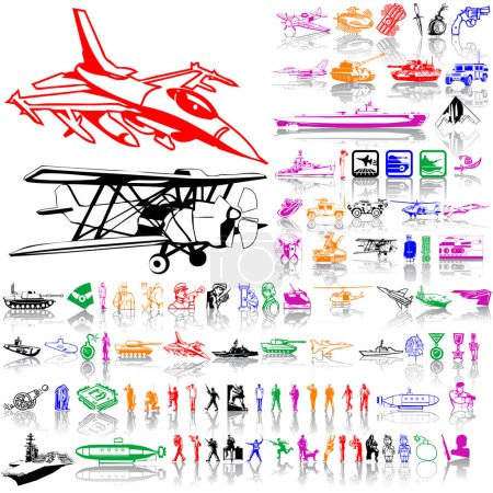 Illustration for Transport set vector illustration - Royalty Free Image