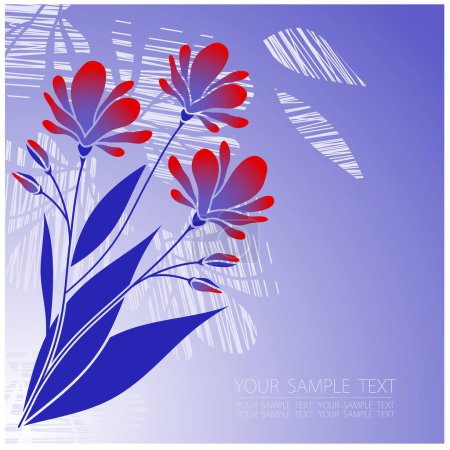 Ilustración de Ilustración vectorial de fondo floral abstracto - Imagen libre de derechos