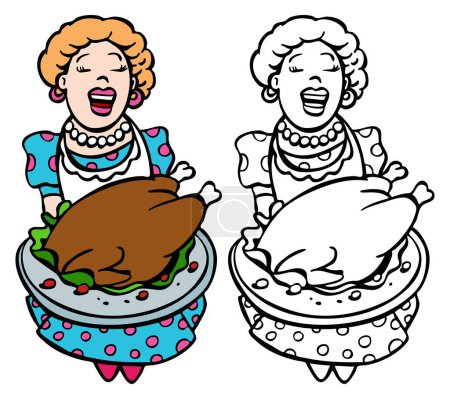 Illustration for Thanksgiving day turkey cartoon - Royalty Free Image