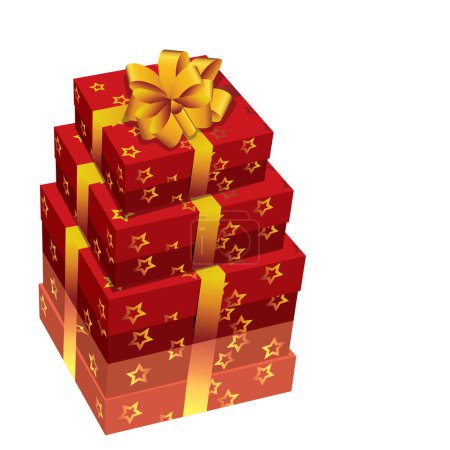 Illustration for 3 d render of gift boxes - Royalty Free Image
