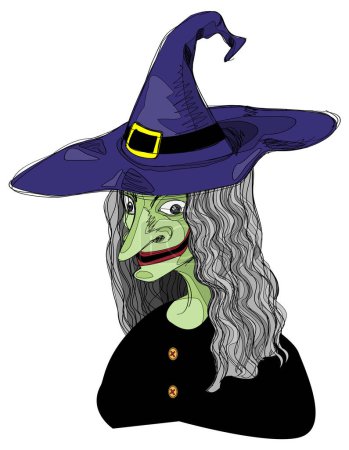 Illustration for Halloween witch vector illustration - Royalty Free Image