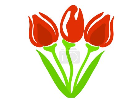 Illustration for Tulips flower icon. vector illustration - Royalty Free Image