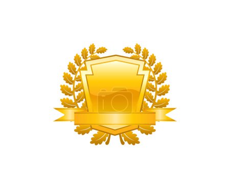 Illustration for Gold laurel wreath icon vector illustration - Royalty Free Image