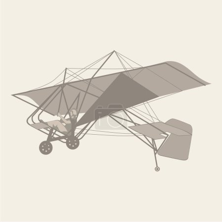 Illustration for Airplane in the form of a parachute - Royalty Free Image