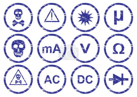 Illustration for Vector illustration of various types of danger signs - Royalty Free Image