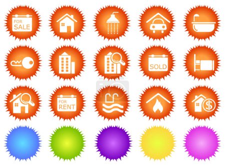 Illustration for Sale icons. discount signs. symbols. - Royalty Free Image
