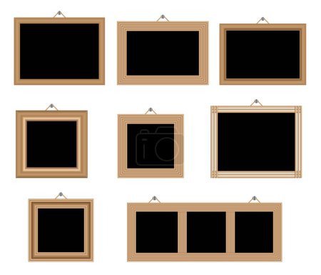 Illustration for Photo picture frame isolated on white - Royalty Free Image