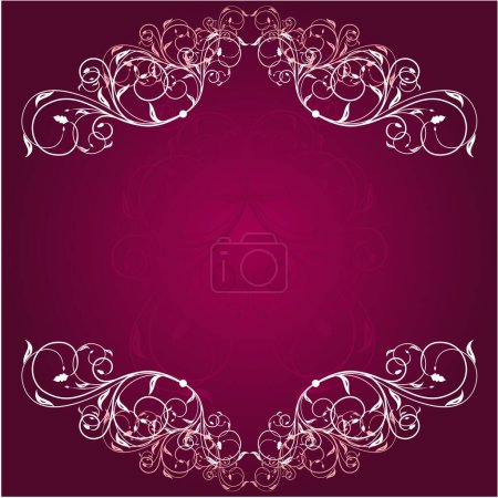 Illustration for Vector vintage frame with flowers - Royalty Free Image