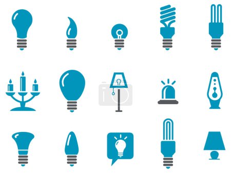 Illustration for Bulb icon set, vector illustration - Royalty Free Image