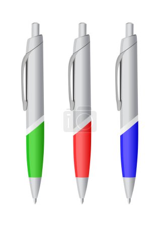 Illustration for Vector set of realistic pens - Royalty Free Image