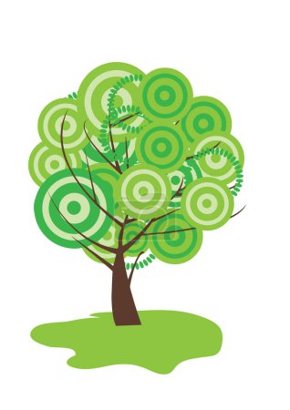 Téléchargez les illustrations : Illustration vectorielle d'un arbre - en licence libre de droit