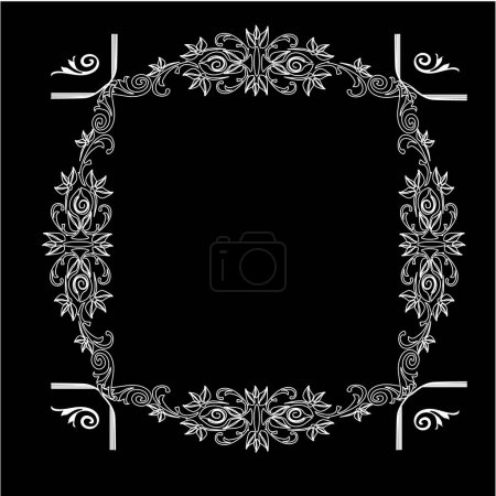 Illustration for Floral frame with a beautiful flowers, vector, illustration - Royalty Free Image