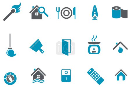 Illustration for House and renovation icons - Royalty Free Image