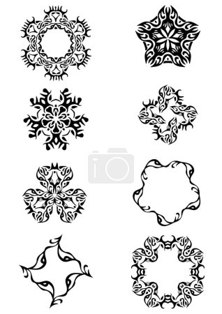 Illustration for Black and white vector ornamental mandala design - Royalty Free Image